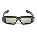 SainSonic Zebra 10M 144Hz 3D Active Shutter Glasses Rechargeable IR 3D Glasses for SamSung Vizio Acer ViewSonic BenQ Vivitek Optoma Infrared 3D DLP-Link Ready Projector, HDTV, Black