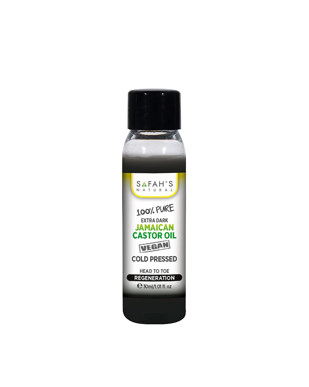 Safah’s Natural - 100% Pure Extra Dark Jamaican Black Castor Oil for Hair Growth - Natural Castor oil for Thick, Strong and Lustrous Hair 30ml