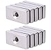 Neodymium Rectangular Pot Magnets with Counter Bore, Countersunk Hole Magnets with Mounting Screws-30x15X5MM （10 Pack）
