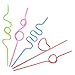 JOYEAN Crazy Straws 50pcs for Kids, Fun Varied Twists and Vibrant Colors Silly Straws