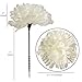 Larksilk Cream White Real Touch Silk Carnation Picks - 100 Count Bulk Artificial Flowers for Weddings, DIY Decor - 3.5