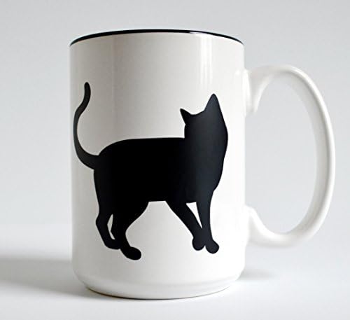 Single Cat Mug - 15 oz, Black Cats, Cat Lover Gift, Coffee Mugs, Birthday Gift, Cat Lady