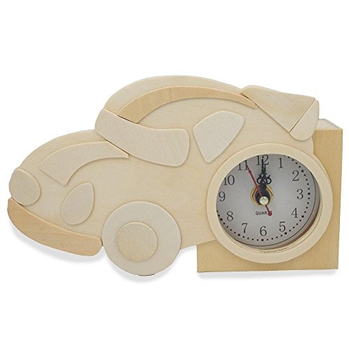 4.5" x 7.5" Unfinished Blank Wooden Race Car Clock