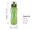 Sports Water Bottle - Milton Flip Top One-Click Open Reusable Leakproof 25 Oz 2-pack Plastic Leak Free Large Wide Mouth Big Drink Bottle + Handle Strap For Cycling Camping Hiking Gym Yoga, Green/Blue