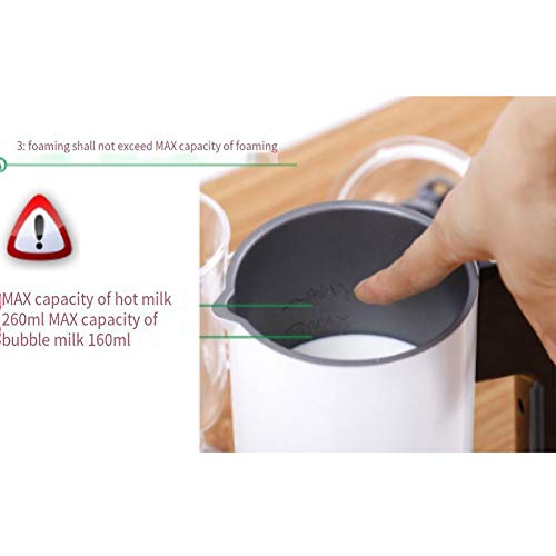 ALY Milchaufschäumer Elektrisch Automatischer Milchschäumer, Antihaftbeschichtung, Erhitzen und Aufschäumen für heiße… – Bild 7