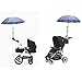 LSHCX Stretchable Baby Pram Stroller Chair Umbrella Bar Holder Mount Stand, Bicycle Umbrella Holder Clip Clamp