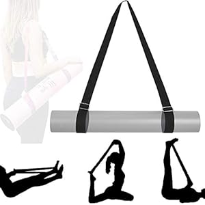 Xtextile Yoga Mat Strap, Non Slip & Comfortable Yoga Strap, Adjustable Yoga Mat Slings & Stretching Strap
