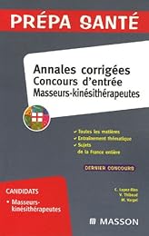 Annales corrigées concours d'entrée masseurs-kinésithérapeutes