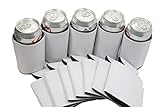 QualityPerfection 25 White Party Drink Blank Can Coolers(12 or 25 Bulk Pack) Blank Beer and Soda Coolies Sleeves|Soft, Insulated Coolers|16 Colors|Perfect For DIY Projects,Holidays,Parties,Events