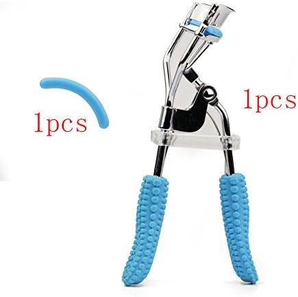 Eyelash Curler - The Best Lash Curling Tool Set with Pink Refill Pad and a Travel Bag ,No Pinch Design for Eye Safety &amp; Stunning Eyelashes (Blue)