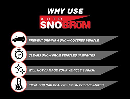 SNOBRUM SNO Pro - Professional Grade Snow Broom and Snow Remover for Cars and Trucks, 6 Pack - 48 Inch Handle, Push-Broom Design - Safe Winter Snow Removal for Vehicles Without Paint Scratching