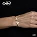 925 Sterling Silver T Cuff Bracelet,Boho Minimal Double T Cuff 14K Gold Plated,Dainty Adjustable Bangle T Bar Bracelet CZ Crystal Simple Minimalist Wrap Bracelet,9 gram