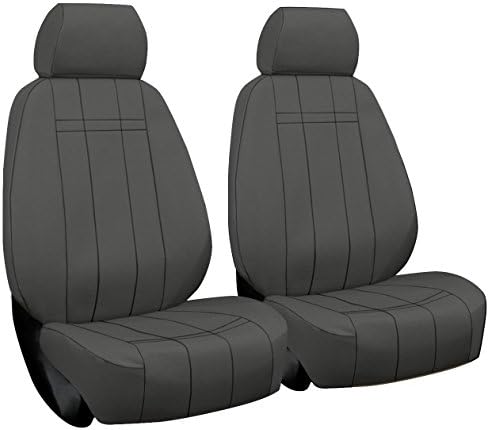 Front Seats: ShearComfort Custom Waterproof Cordura Seat Covers for Toyota Camry (2007-2011) in Gray for Buckets w/Adjustable Headrests (SE Model Only)