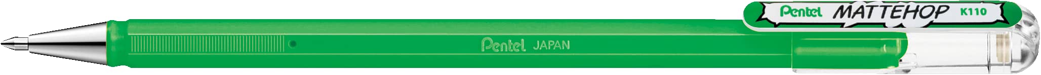 Pentel Mattehop 1.0mm Gel Roller Green - Pack of 12