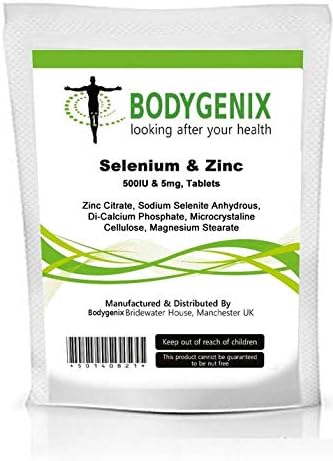 Brand New Pack of"Selenium Plus ZINC" 500IU/5MG Tablets (Made in UK) [Several Sizes Available] (120)
