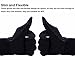 Touch Screen Gloves, Ozero Tech Glove - Windproof and Water Resistant - Light Weight Thin - for Running, Cycling, Riding, Outdoor Sports in Winter - for Women and Men - Black (S,M,L,XL)