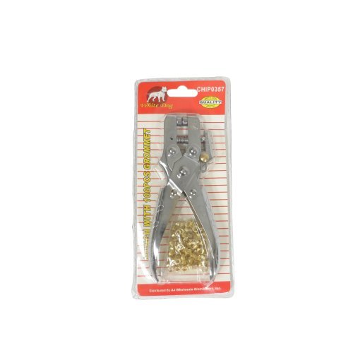 Grommet Punch with Grommets (100 Grommets Included)