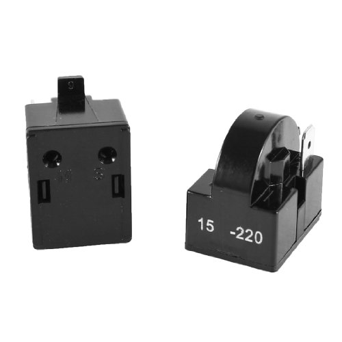15 Ohm Plastic Shell One Pin Refrigerator PTC Starter Relay 2Pcs
