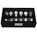 SONGMICS Mens Watch Box 12 Slots Large Luxury Carbon Fiber Display Case with Metal Buckle Black UJWB302H