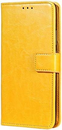 Lenovo Phab 2 Case, Flip Leather Case With Card Holder, Built-in Stand, Shockproof, Full Body Protection for Lenovo Phab 2 PB2-650N 6.4 Inch By taoyunxi (Yellow)