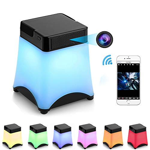 Hidden Camera Wireless Spy Camera LED Night Light HD 1080P WiFi Surveillance Security Cam for