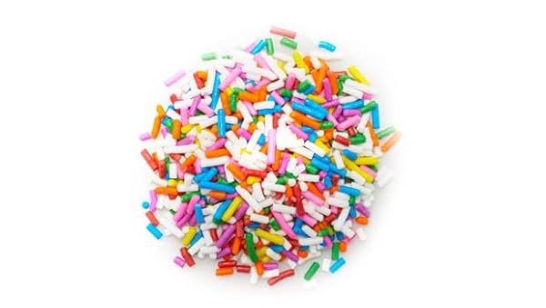 YUPIK RAINBOW SPRINKLES, 2.2 LB (35.2 OZ), LOW SUGAR, CHOLESTEROL-FREE, SODIUM-FREE, KOSHER, IDEAL FOR BAKING, AND DECORATING ICE CREAM, CAKES, COOKIES, CUPCAKES, AND DONUTS