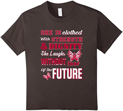 Kids Clothed with strength &amp; Dignity Future Tshirt 8 Asphalt