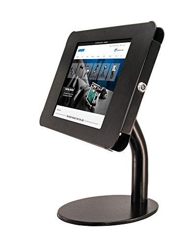 Arkon iPad Tabletop Stand with 8.5' Neck and Key Lock for iPad 4 3 2 iPad Air 2 - BLACK