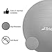 Trideer Exercise Ball (45-85cm) Extra Thick Yoga Ball Chair, Anti-Burst Heavy Duty Stability Ball Supports 2200lbs, Birthing Ball with Quick Pump (Office & Home & Gym) (Silver, L(58-65cm))