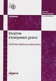 Certificats d'aptitude professionnelle, Disciplines d'enseignement général