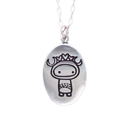 Mark Poulin Reversible Sterling Silver Oval Scorpio Necklace on 16" 18" 20" Adjustable Sterling Chain