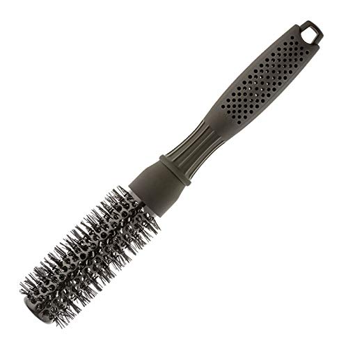 Head Jog Light 126 (25mm) Radial Hair Brush Brush, Black Cushion Thermal Coated Heat Resistant Nylon Bristle. Brush For Blow Drying & Straightening. Ideal For Long, Thick, Wavy Hair & Extensions.