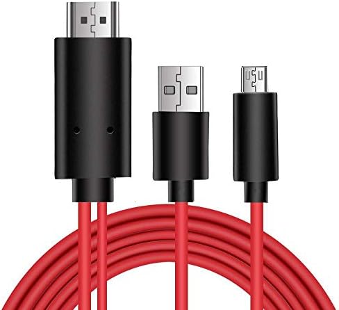 TechHunk Micro USB MHL to HDMI Cable with 1080p Output for Smartphones and Smart TVs - Check MHL Compatibility Before Ordering