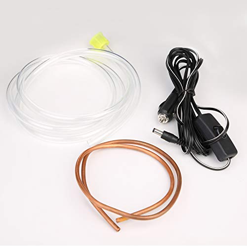 aokur DC 12V 5L Transfer Pump Extractor Oil Fluid Diesel Scavenge Suction Vacuum with Siphon Hose and Cigarette Light 60W