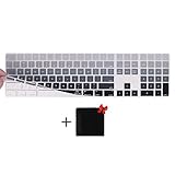 Magic Keyboard Cover, FORITO Ultra Thin Silicone Keyboard Cover Skin for 2017 Released Apple Magic Keyboard with Numeric Keypad US Layout A1843 and MQ052LL/A (Ombre Gray)