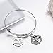 CJ&M Best Friend Bracelets - Side By Side Or Miles Apart Compass Best Friends Bangle Bracelets Adjustable,Long Distance Friendship Gifts,Sister Gift Jewelry