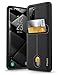 Clayco Cache Series Designed for Samsung Galaxy S20+ Plus Wallet Case (2020) with Card Holder - Black