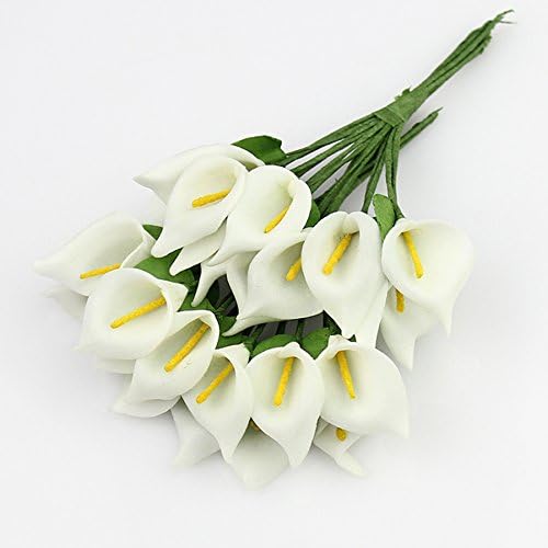 Mini Foam Calla lily Artificial Flowers Bouquet DIY HOME party Decor,Wedding Decoration, Wreaths Scrapbooking Fake Flower (144pcs/lot) 2.5cm (milke white)