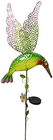 Continental Art Center Solar Lighted Hummingbird Stake