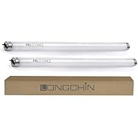 Longchin T8 10W Bug Zapper Replacement Light Bulbs for 20W Electric Insect Killer T8F10W BL 10 Watts 13 Inch 365-nm Black Lig