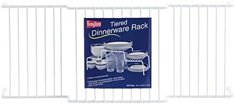 Panacea Grayline 40215 Tiered Dinnerware Organizer, White