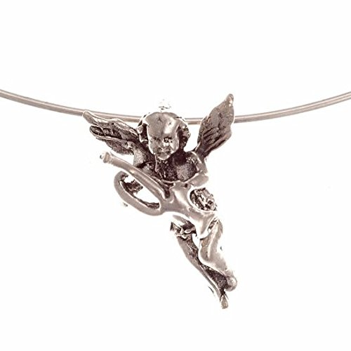 Musical Angel with Trombone Pendant 925 Silver