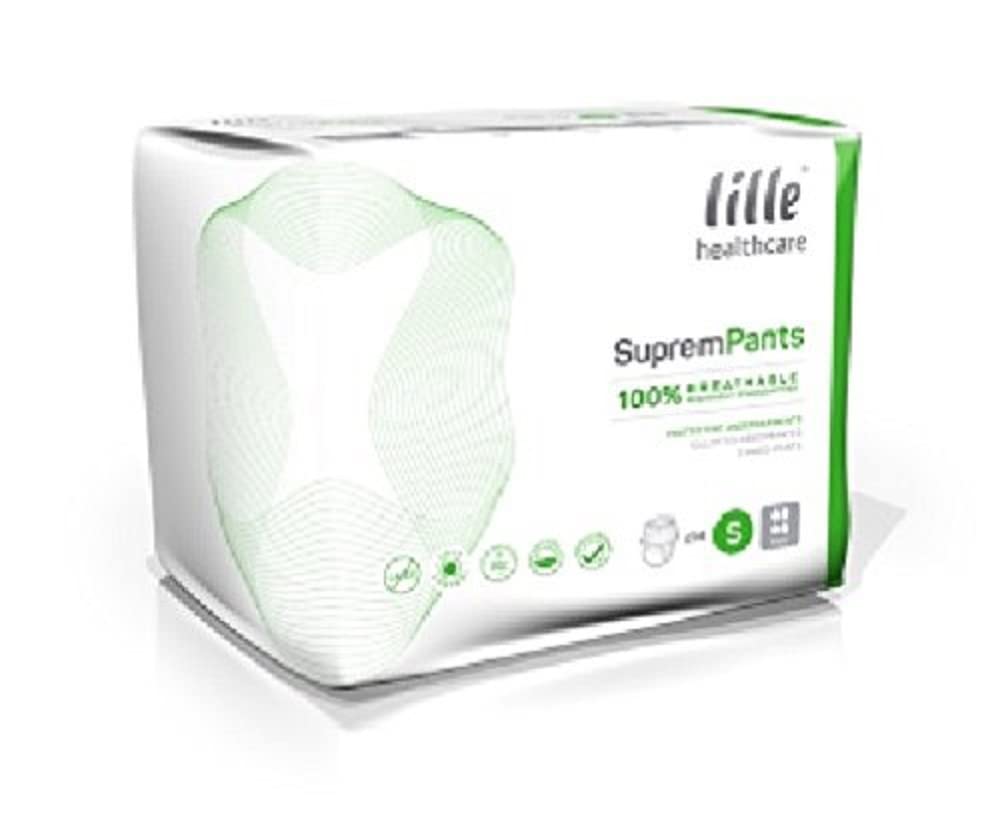 LILLE SupremPants Incontinence Pads, Fast Absorbing Disposable Briefs for Men and Women, Maxi, Heavy Absorption, Size Medium, Extra, 1300ml, Pack of 14