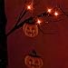 EAMBRITE 2FT Black Glitter Spooky Tree Light with 24 LED Orange Lights and 8 Pcs Pumpkin Accessories for Halloween Decoration Battery Operated Indoor Decoration(UL Certified)