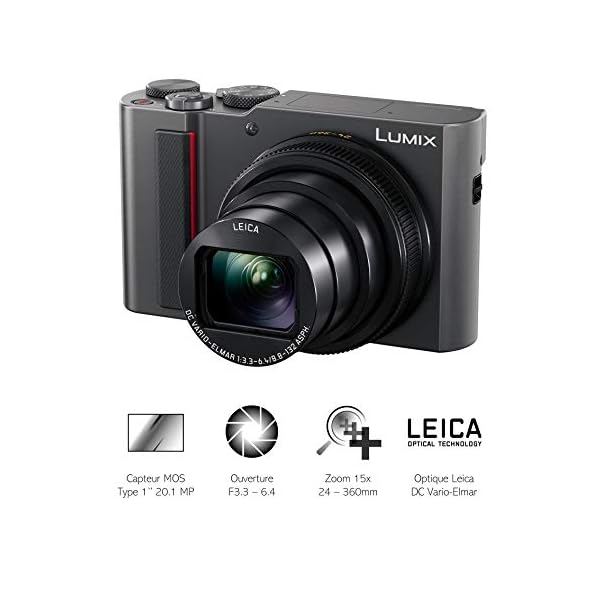 Panasonic Lumix TZ200 | Kompaktkamera Expert (großer Sensor Typ 1 Zoll 20 MP, Zoom Leica 15x F3.3-6.4, Sucher… – Bild 3