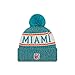 New Era Miami Dolphins NFL 18 Sideline Sport Knit Hat Teal/Orange/White Size One Size