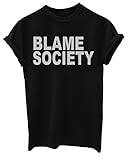 Blame Society Funny Mens T-Shirt [Apparel]