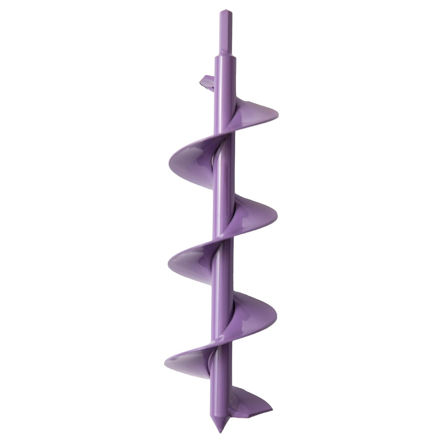 Power Planter DIY Guru Garden Drill Auger Bit (3"x12") - Designed for Planting, Digging Holes, Paint Mixing, Cement Mixing and Home Projects - Made of Steel with a 3/8" Non-Slip Hex Drive (Purple) Image
