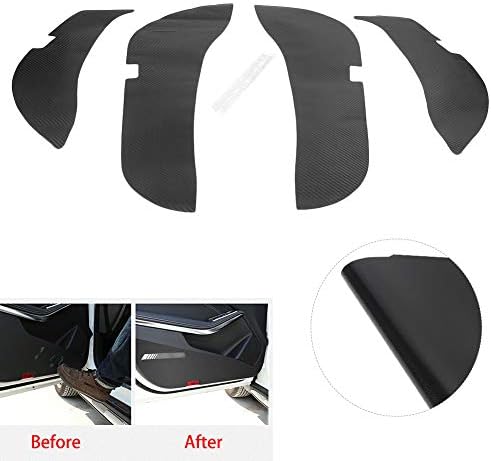 Timmart 4pcs Car Carbon Fiber Anti Kick Film Sticker Door Inner Protective for Mercedes Benz C Class W205 2015-2017