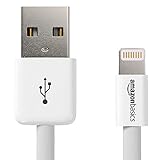 AmazonBasics Lightning to USB A Cable - MFi Certified iPhone Charger - White, 6-Foot, 2-Pack
